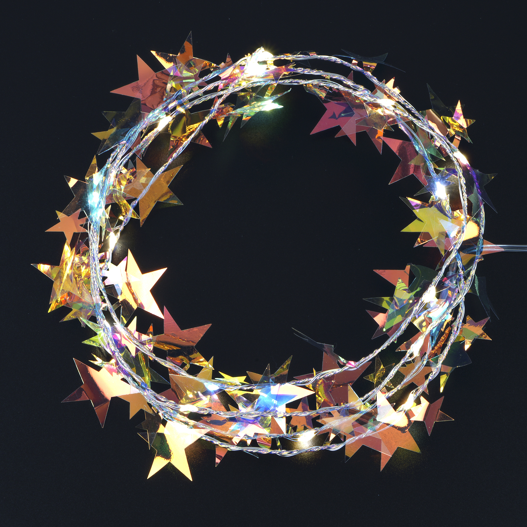 18ct. Warm White LED Iridescent Star Garland String Lights by Ashland - Christmas Lights
