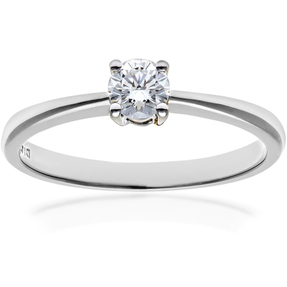 18ct White Gold Jewelco London 1/4ct Diamond 4 Claw Solitaire Engagement Ring
