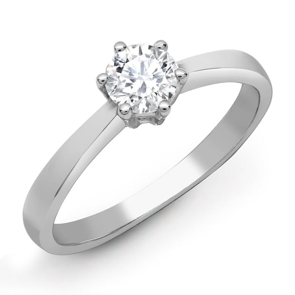 18ct White Gold Jewelco London 2ct Diamond Solitaire Engagement Ring