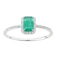 thumbnail image 1 of 18ct White Gold Jewelco London Diamond Octagon Emerald Octagon Halo Cluster Ring, 1 of 7