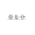thumbnail image 1 of 18ct White Gold Jewelco London Diamond Solitaire-style Cluster Stud Earrings, 1 of 3