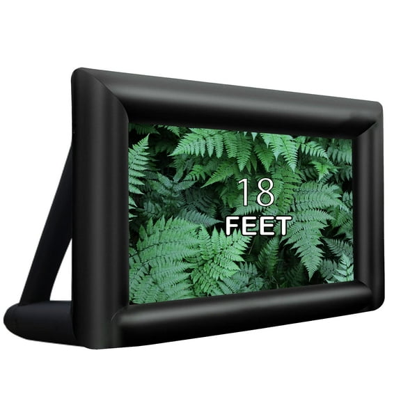 18ft Inflatable Movie Projector Screen, Outdoor Projector Screen, Front/Rear Projection, Including Blower, Pedestal, Straps and Storage Bag