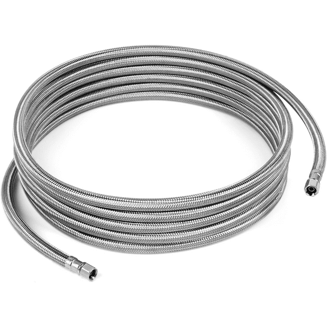 18ft Refrigerator Water Ice Maker Supply Line, 1/4 Inch Compression