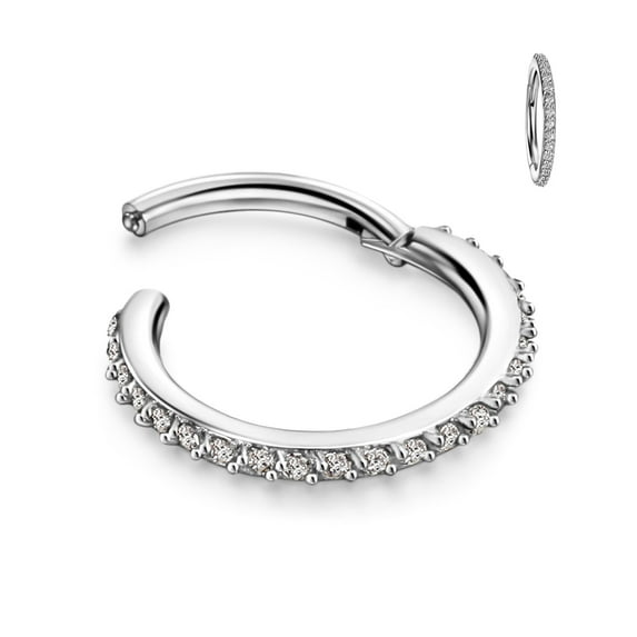 18g Cartilage Earring Hoop Silver 18 Gauge Cartilage Earrings for Women 18 Gauge Earrings for Daith Nose Tragus Ear Lobe Rook Piercing Surgical Steel Helix Earring 8mm Piercing Earring Hoop
