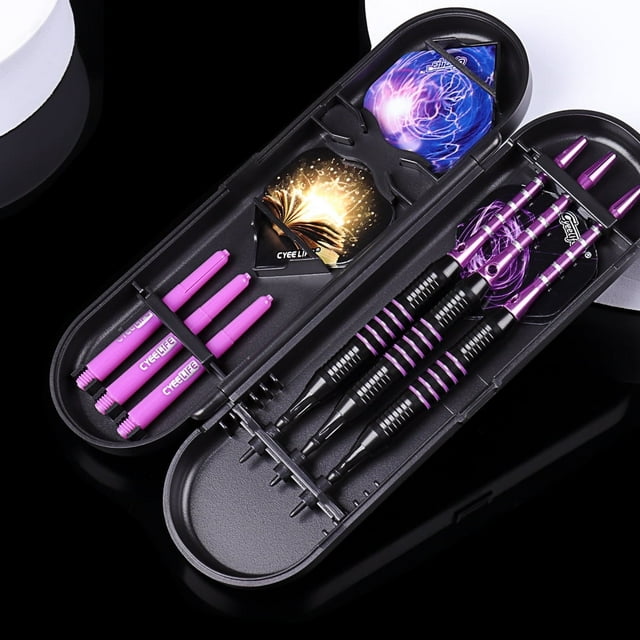 18g Soft Tip Darts Set, Professional Plastic Tip Darts with Storage Box for Electronic Dartboard Games