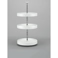 thumbnail image 1 of 18in 3 Shelf Full Round Polymer Lazy Susan Set White, 1 of 2