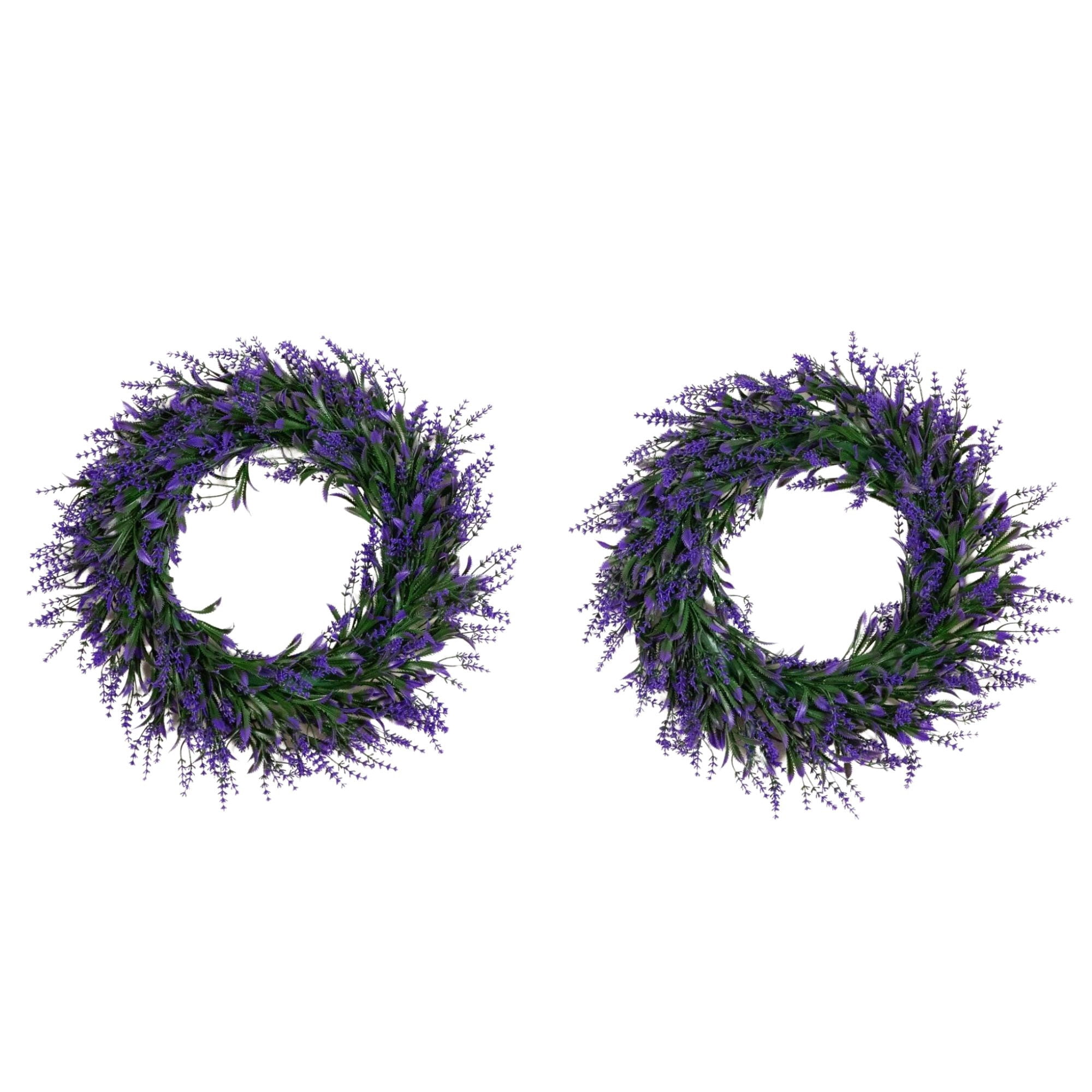 18in. Artificial Lavender Wreath - Set of 2