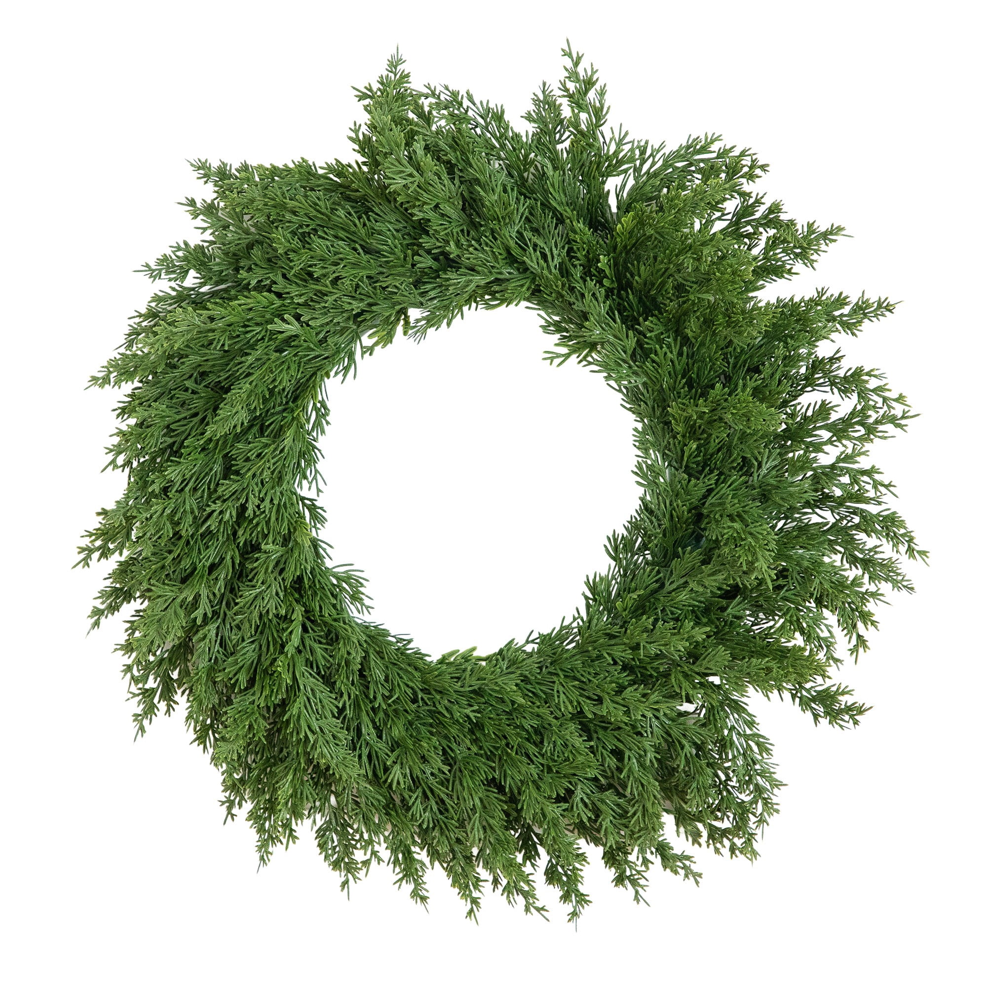 18in. Artificial Real Touch Cedar Wreath