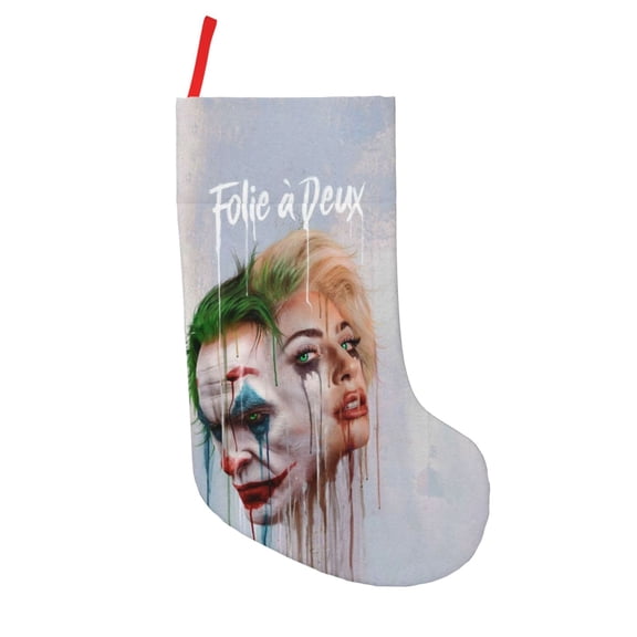 18in Joker Christmas Stocking Holiday Socks for Family Friends Xmas Party Decoration Gift