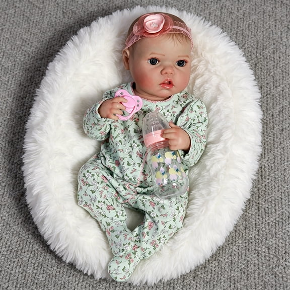 18in Lifelike Reborn Baby Girl Doll Waterproof Newborn Dolls Handmade Washable Doll with Accessories
