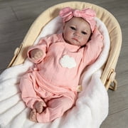 18in Lifelike Reborn Baby Girl Doll Waterproof Newborn Girl Dolls Vinyl Doll with Accessories Gift