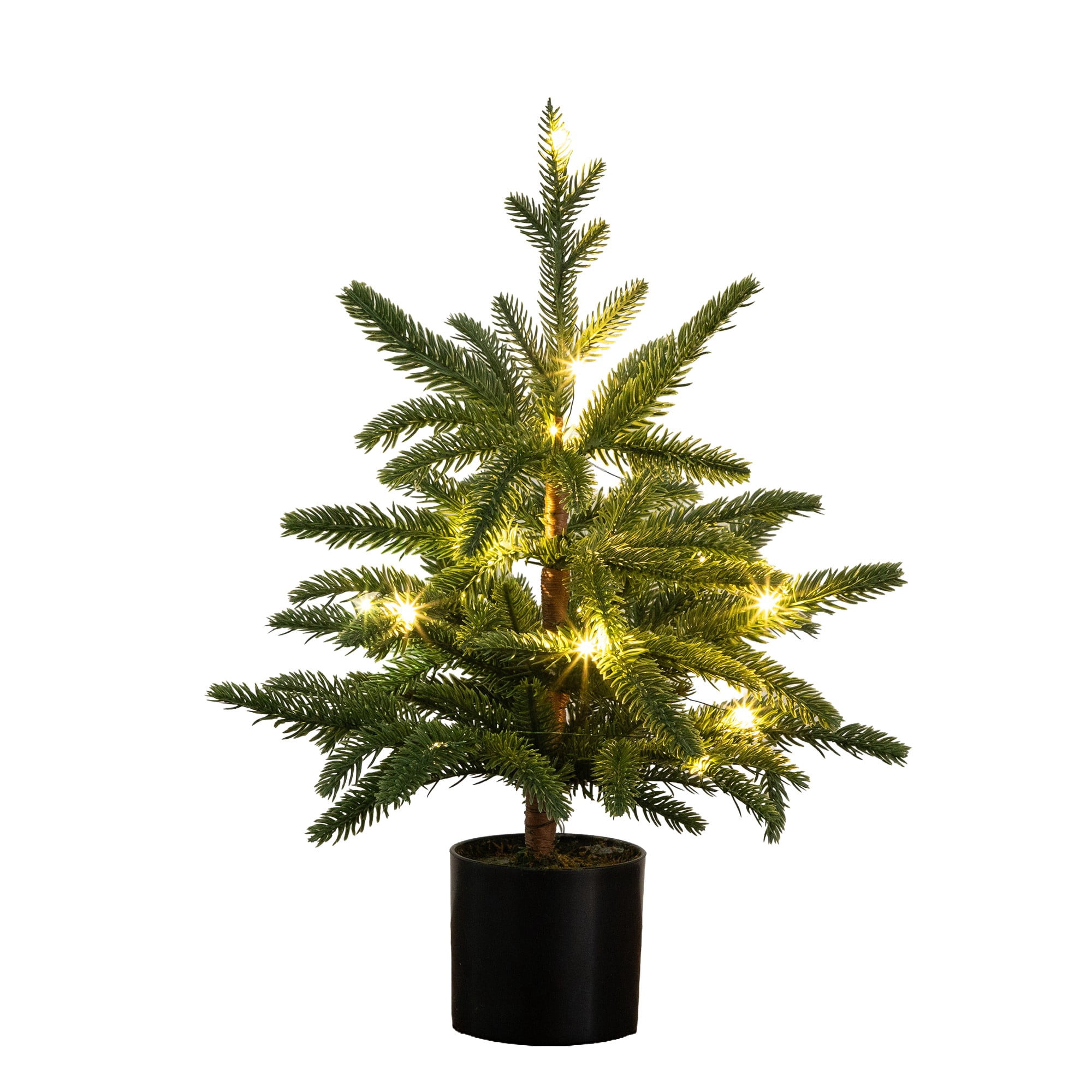 18in. Pre-Lit Artificial Christmas Tree with 12 LED Lights