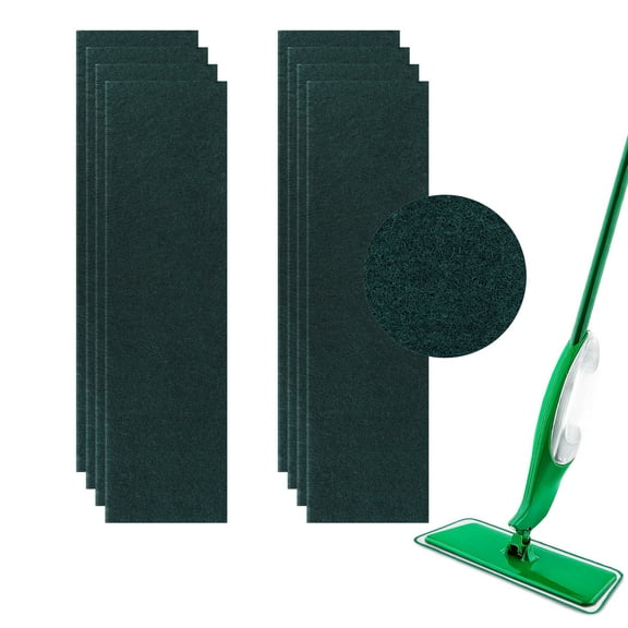18in Reusable Scrub Mop Pads: 8 Pack Washable and Scrubbing Replacement Pads Compatible with Bona, Rubbermaid and Libman Microfiber Mops