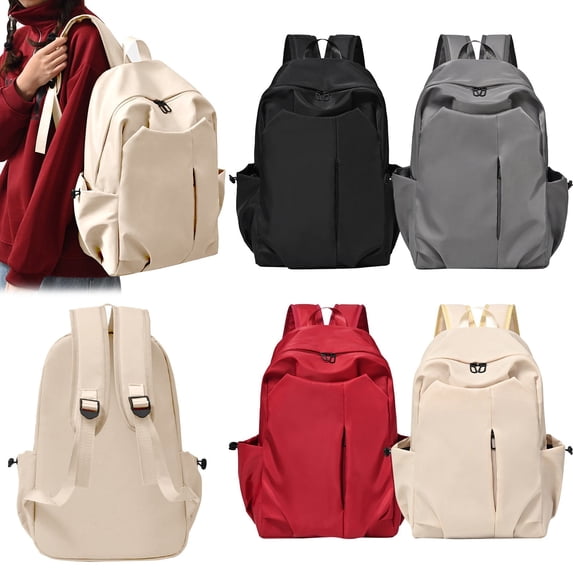 18in Backpack,Cute Laptop Bookbag for Women College Aesthetic Bag Travel Mochilas Niñas, Khaki Beige 1pc