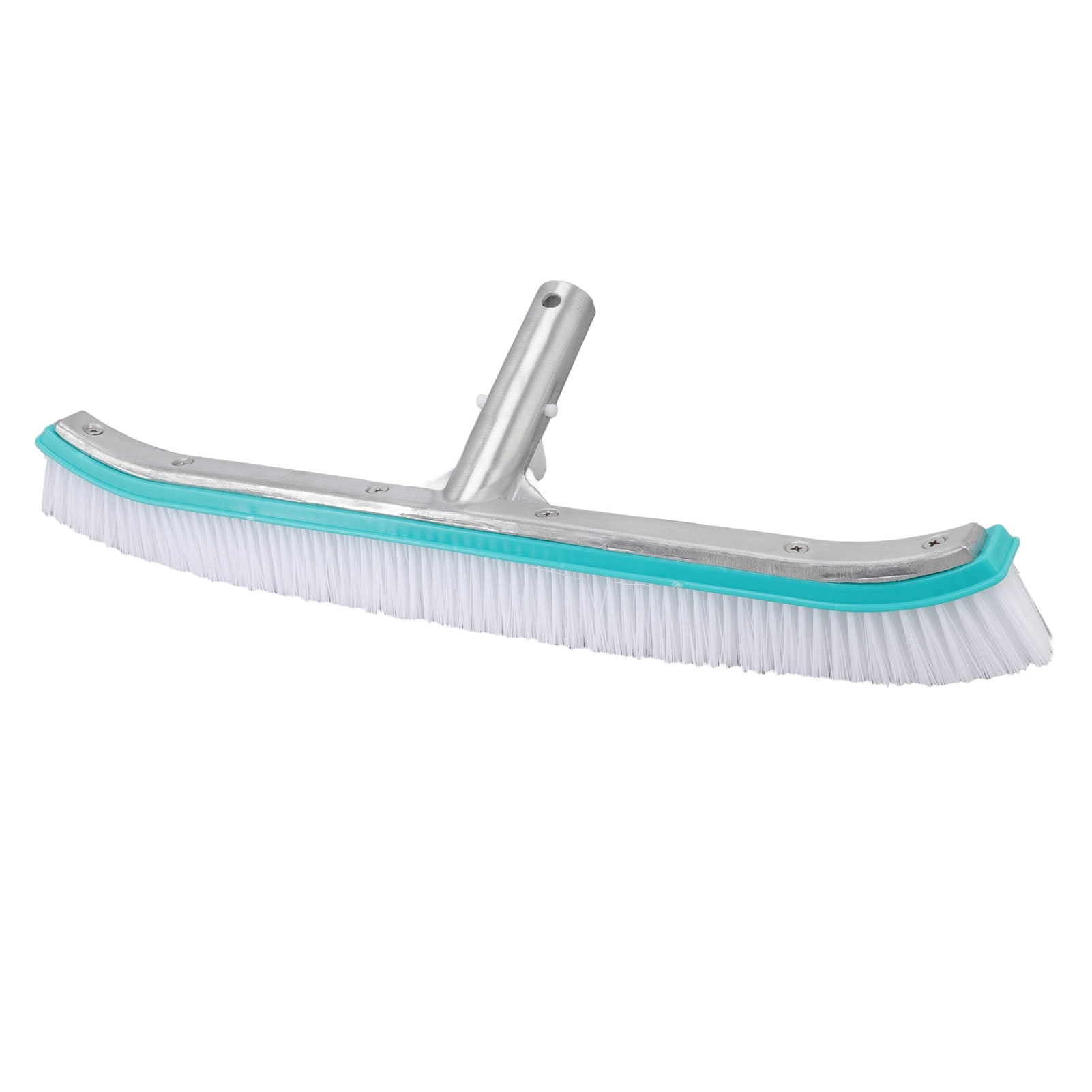 18in Swimming Pool Brush Plastic Nylon Stainless Steel Cleaning Tool For Wall Floor Lake Blue, Cleaning Brush ,Swimming Pool Brush