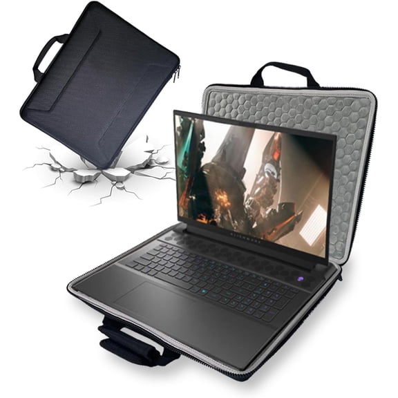 18inch Hard Gaming Laptop Sleeve, EVA Protective Antishock Case Compatible for 18 inch Alienware Area-51 Gaming Laptop, for 18 inch Alienware m18 R2/m18 Hard Case