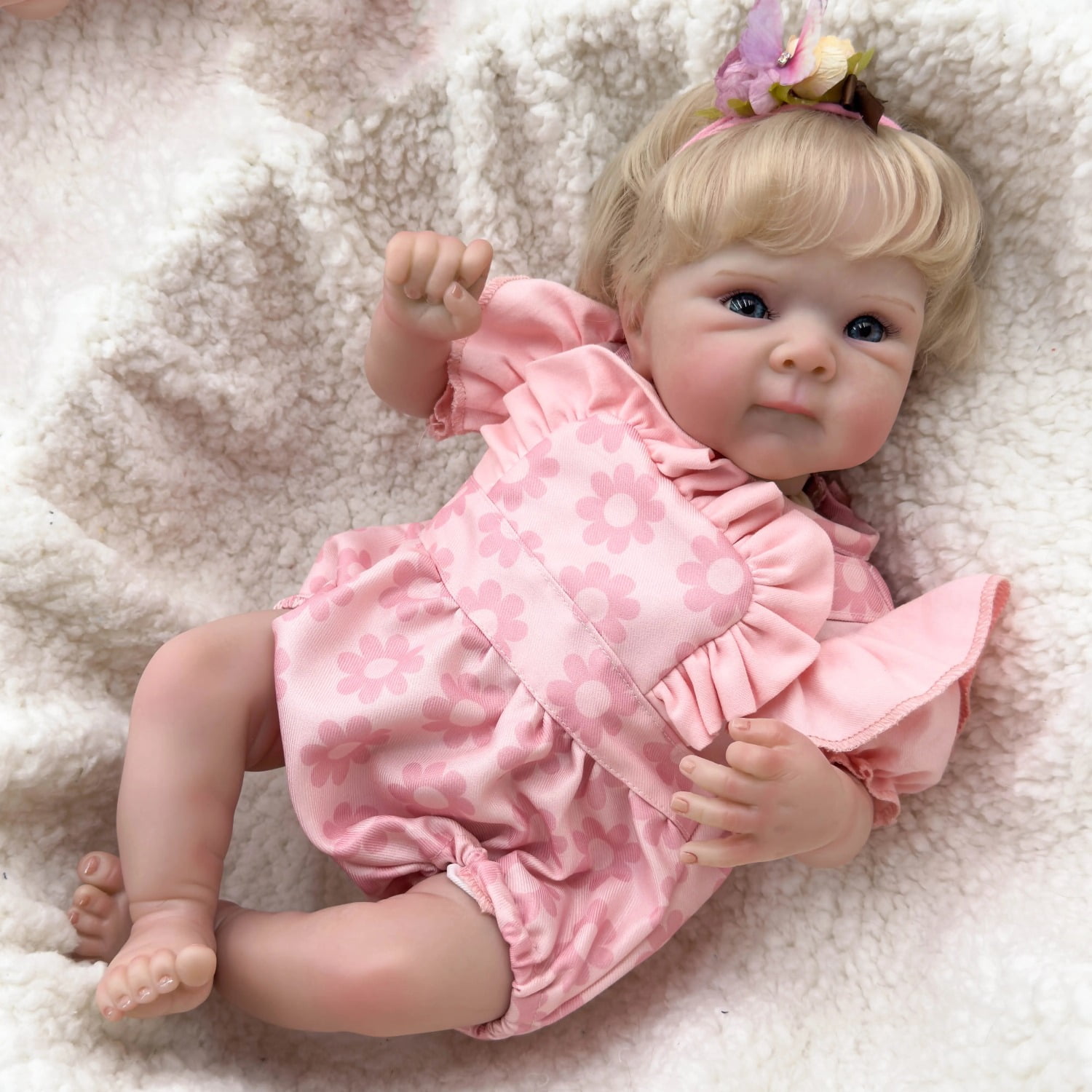18inch Lifelike Reborn Baby Dolls Reborn Toddler Soft Cloth Body Doll  Hand-Realistic Newborn Baby Doll