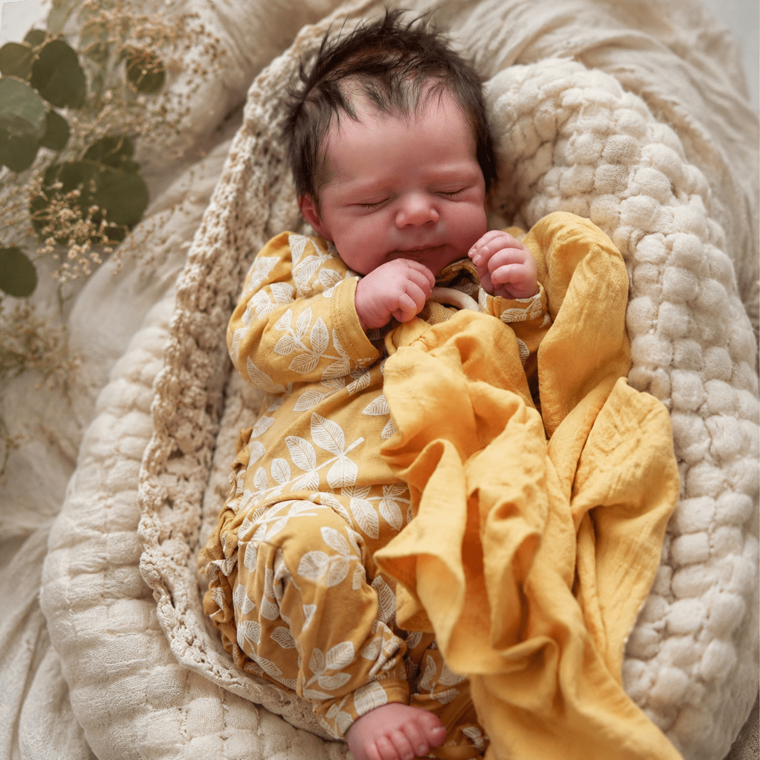 Muñecas Bebé Reborn Realistas de 18 Pulgadas, Cuerpo de Tela Suave, Hechas a Mano con Ropa para Niños 3+