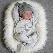18inch Reborn Newborn Baby Boy Doll Soft Cloth Body Handmade Lifelike Dolls with Accessories Gift