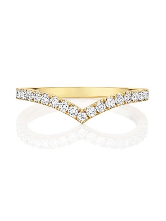18k Gold 2mm Flat Women Diamond Wedding Band/Ring Brilliant Cut 0.30 Carat G - VS
