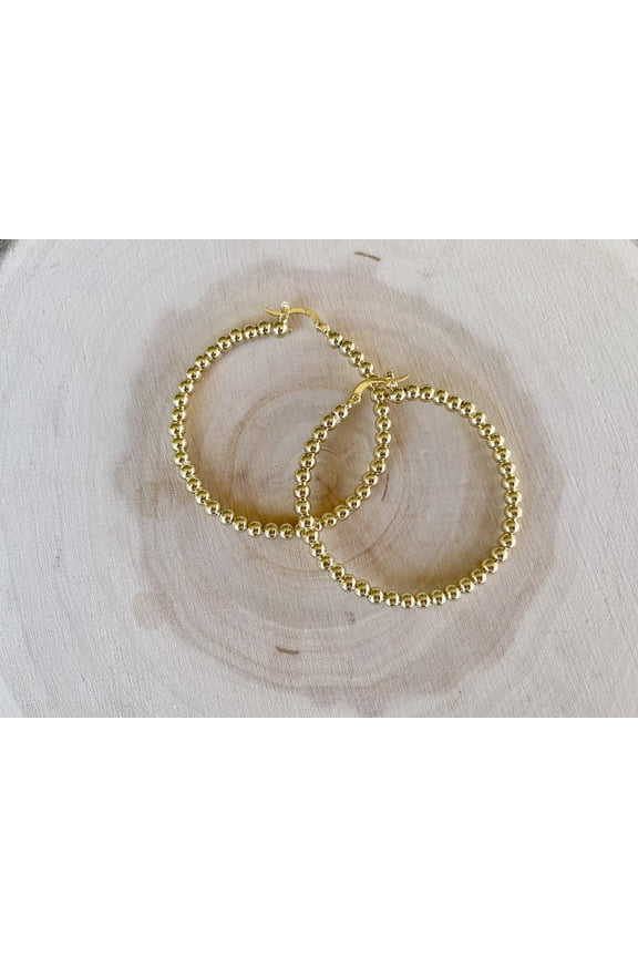 18k Gold Filled 50mm Hoop Earrings - Large