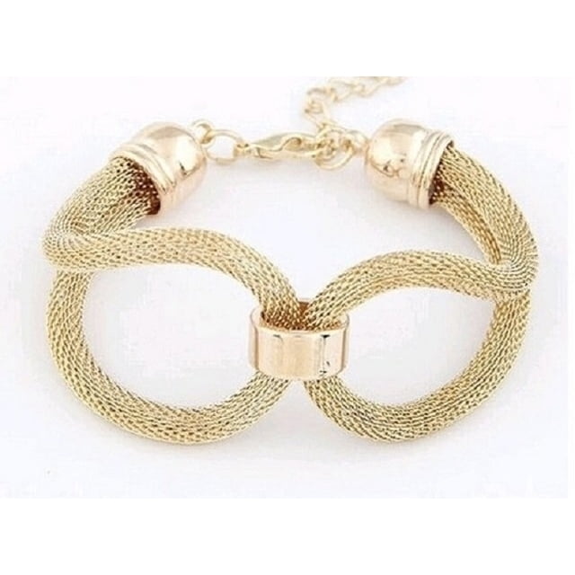 18k Gold Filled Popcorn Mesh Bangle bracelet