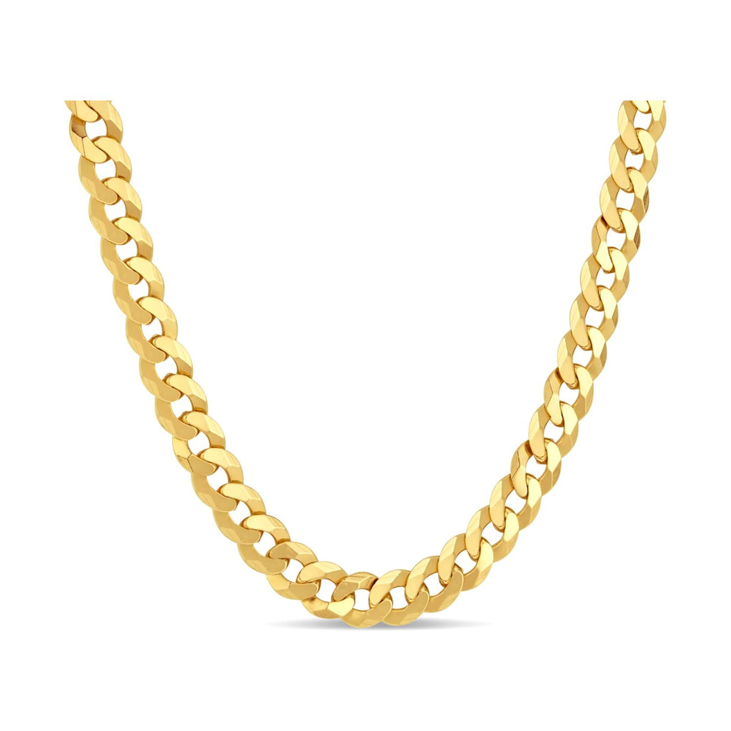 18k Gold Over Sterling Silver Mens Curb 200 Gauge Chain Necklace 22
