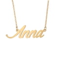 thumbnail image 1 of 18k Gold Plated Anna Name Necklace Initial Letter Necklace Jewelry for Girls Womens, 1 of 3