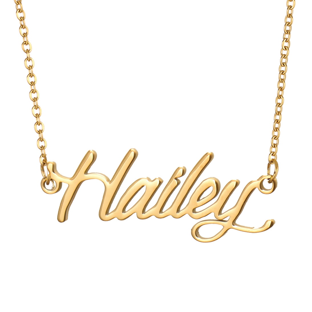 18k Gold Plated Carrie Hailey Name Pendant Nameplate Kids Family Kid