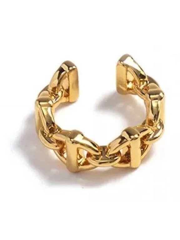 18k Gold Plated Copper Links Ear Cuff