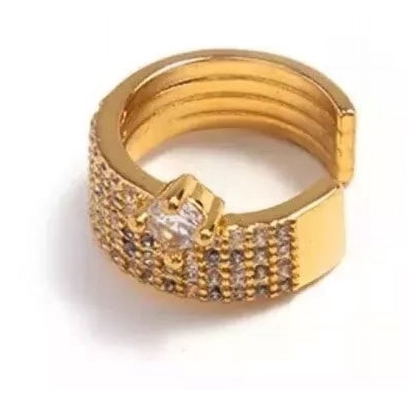 18k Gold Plated Copper Rhinestones Ear Cuff