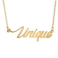 thumbnail image 1 of 18k Gold Plated Cursive Unique Name Necklace Your Nameplate Jewlery Mother Day Gift, 1 of 3