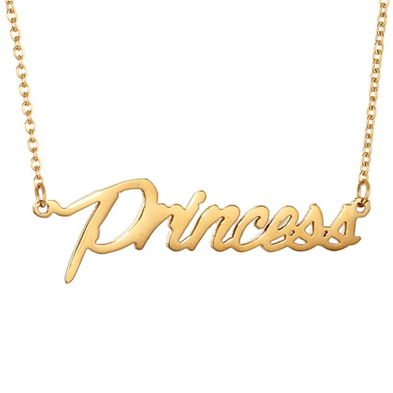 18k Gold Plated Handwriting Princess Name Chain Necklace Jewlery Mother Day Gift