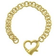 thumbnail image 1 of 18k Gold Plated Heart Bracelet with 7.5  Length and Spring Loaded Heart Charm Clasp in Goldtone, 1 of 1