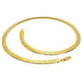 thumbnail image 1 of 18k Gold Plated Herringbone Link Chain Necklace 7 mm 19.6", 1 of 2