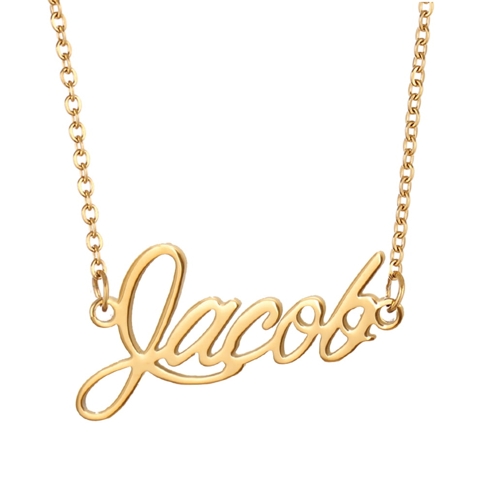 Jacob name best sale necklace