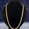 thumbnail image 1 of 18k Gold Plated Rope Chain, 6MM Wide and 24 Inch Long Amazing necklace chain, 1 of 1