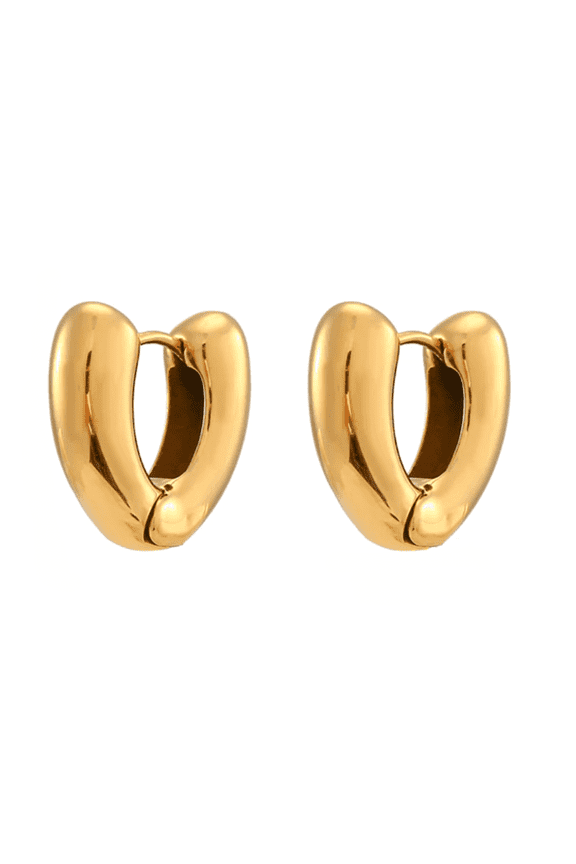 18k Gold Plated Snap Earrings