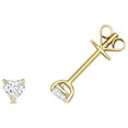 thumbnail image 1 of 18k Gold Women Heart Diamond Stud Earrings Heart Shape Cut 0.28 Carat G - VS, 1 of 1