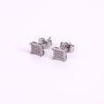 thumbnail image 1 of 18k Layered Real Gold Plated Square earrings hip hop icedout pave settings #9, 1 of 3