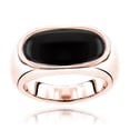 thumbnail image 1 of 18k Men's Black Natural Onyx Ring For Him (Rose Gold Size 8.5), 1 of 3