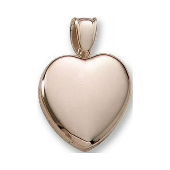 18k Premium Weight Yellow Gold Heart Picture Locket - 3/4 Inch X 3/4 Inch in 18K