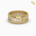 thumbnail image 1 of 18k Round Cut Moissanite Men's Eternity Ring, 1 of 6