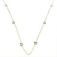 thumbnail image 1 of 18k Solid Yellow Gold Open Hearts in different positions Long Necklace 24 inches, 1 of 3