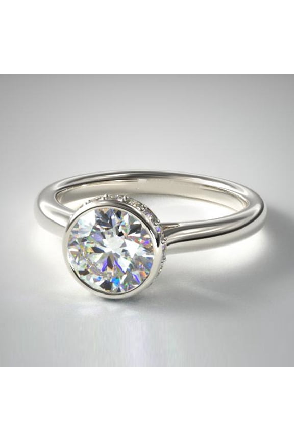 18k White Gold 0.66 Ct IGI / GIA Certified Lab Grown Diamond Ring for Women Sizable