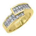 thumbnail image 1 of 18k White Gold 1.20 Carats Princess Cut Invisible Set Diamond Wedding Band, 1 of 1