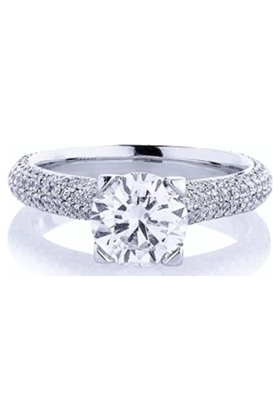 18k White Gold 1.50 Ct IGI / GIA Lab Grown Certified Diamond Ring for Women Sizable