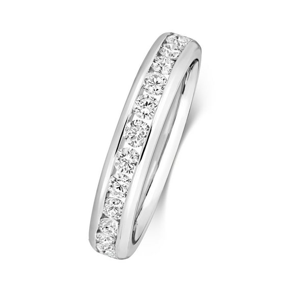 18k White Gold 3.7mm Court Comfort Women Diamond Wedding Band/Ring Brilliant Cut 0.72 Carat G - SI VS