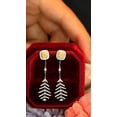 thumbnail image 1 of 18k White Gold Drop Earrings with Amber with 0.90Ct, 1 of 3