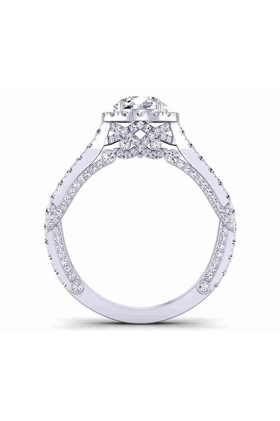 18k White Gold IGI / GIA Certified 1.30 Ct Lab Grown Diamond Ring Sizable